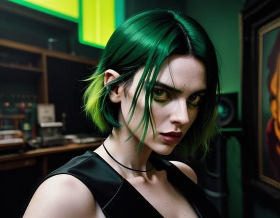 Silverpunk Fantasy in Hyperrealistic Chiaroscuro Style