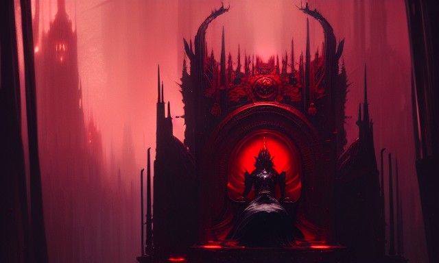 the red throne a masterpiece, 8k resolution, dark fantasy co...