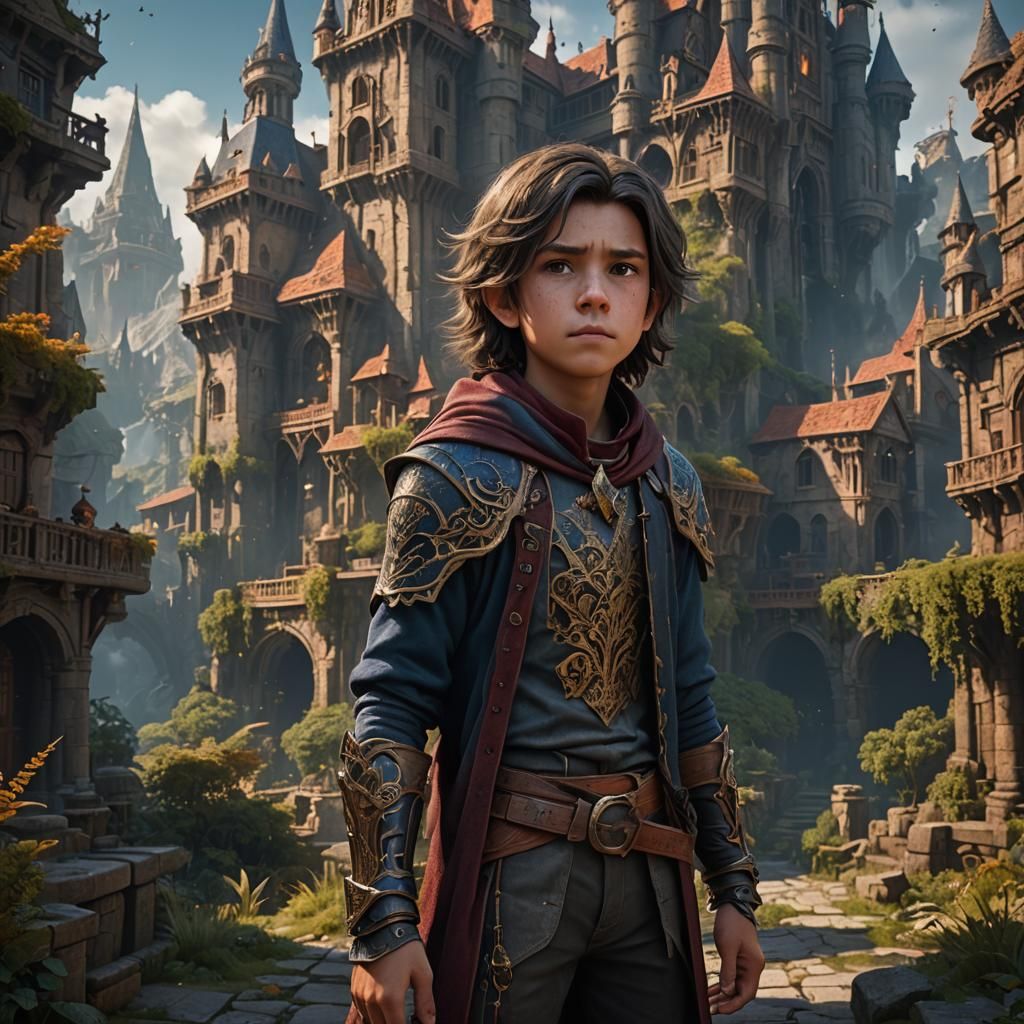 Boy with Long Hair: Fantasy Concept Art