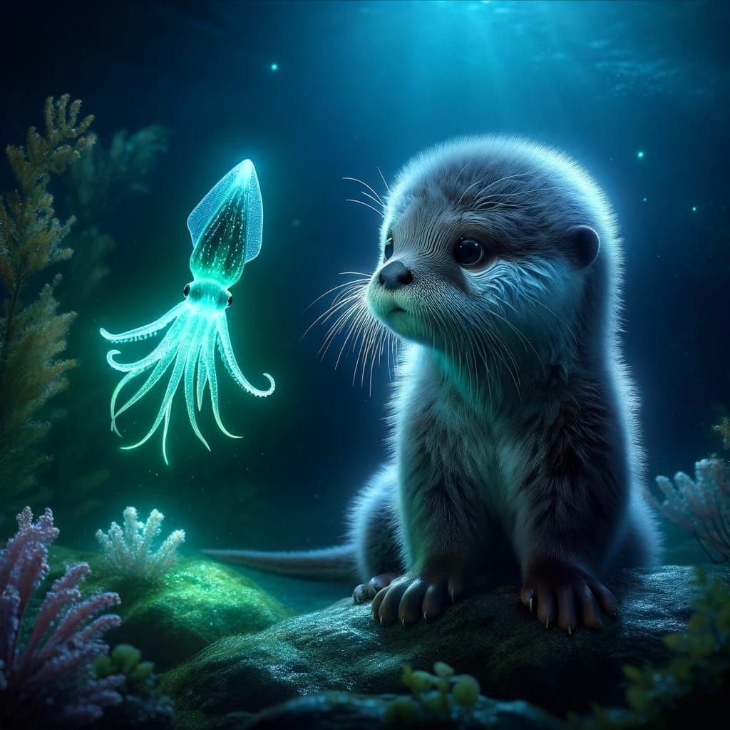 hi new friend  bioluminescent Hawaiian bobtail squid