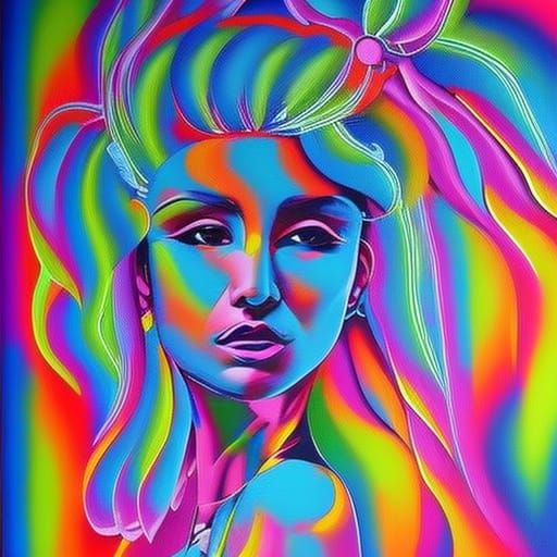 a neon angel - AI Generated Artwork - NightCafe Creator