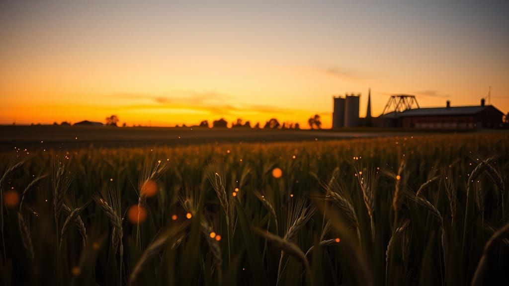 Fireflies at night ... enhanced version