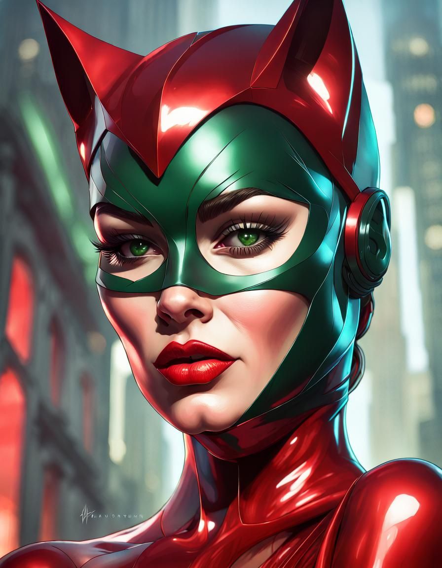 Iron Catwoman - AI Generated Artwork - NightCafe Creator