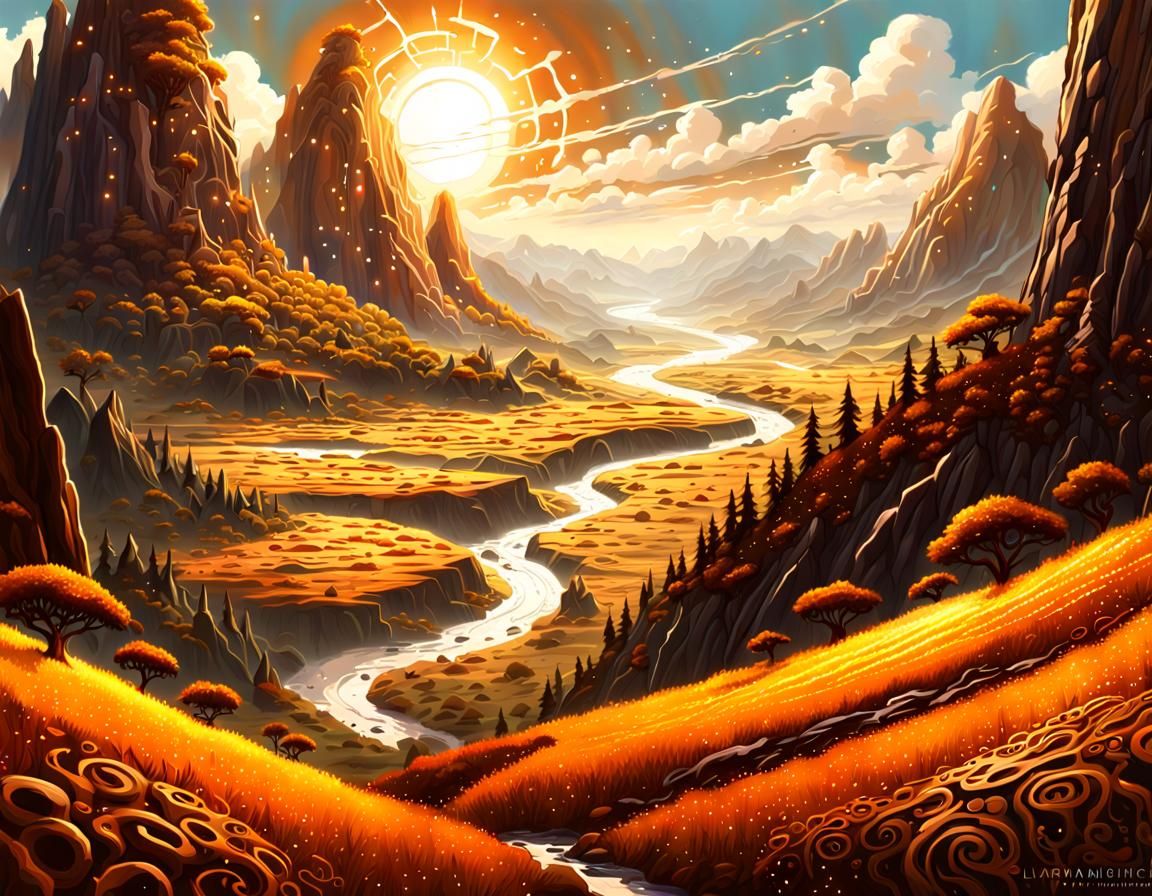 A Land of Brown and Gold  by @FrancesFantasy