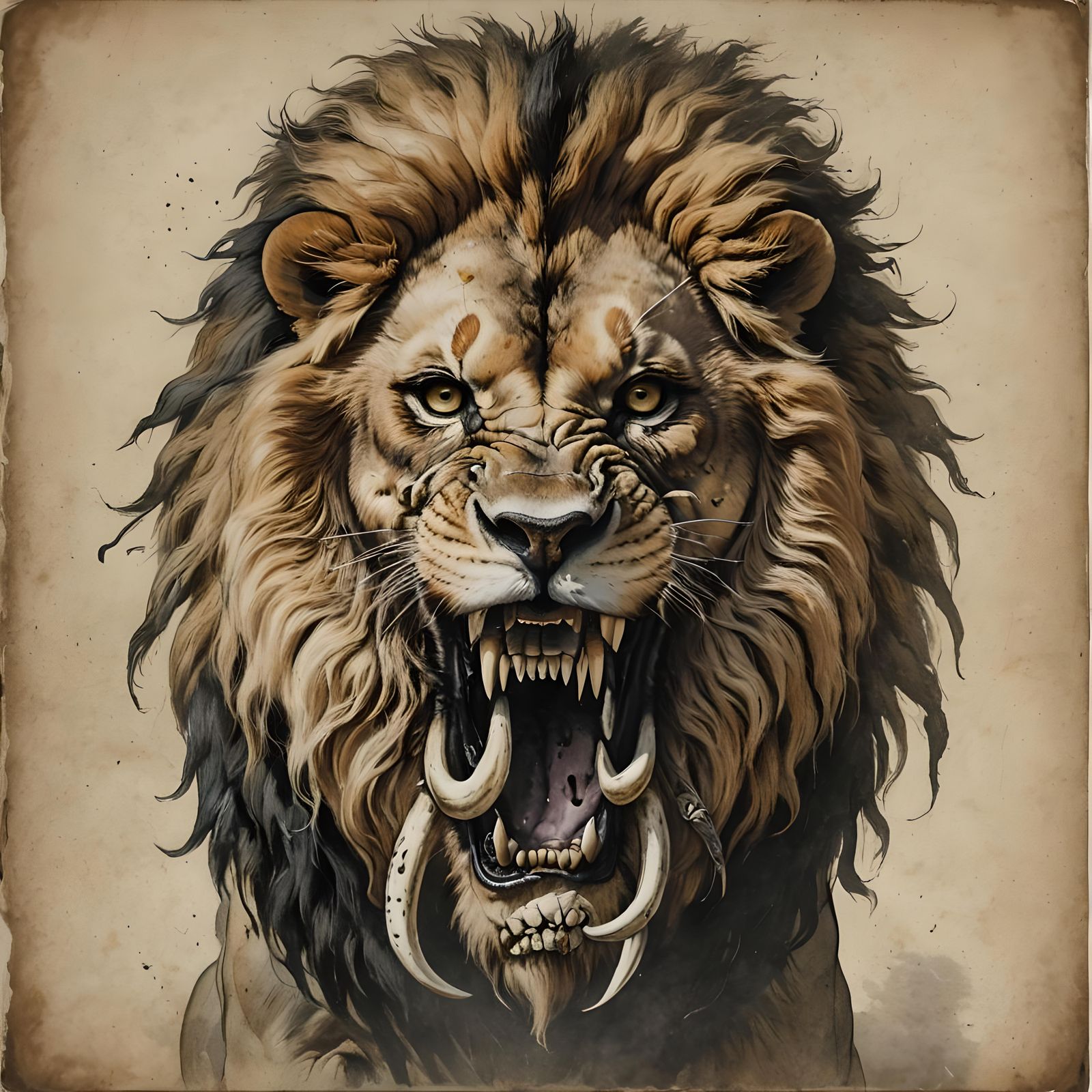 A lion mutated - AI Generated Artwork - NightCafe Creator