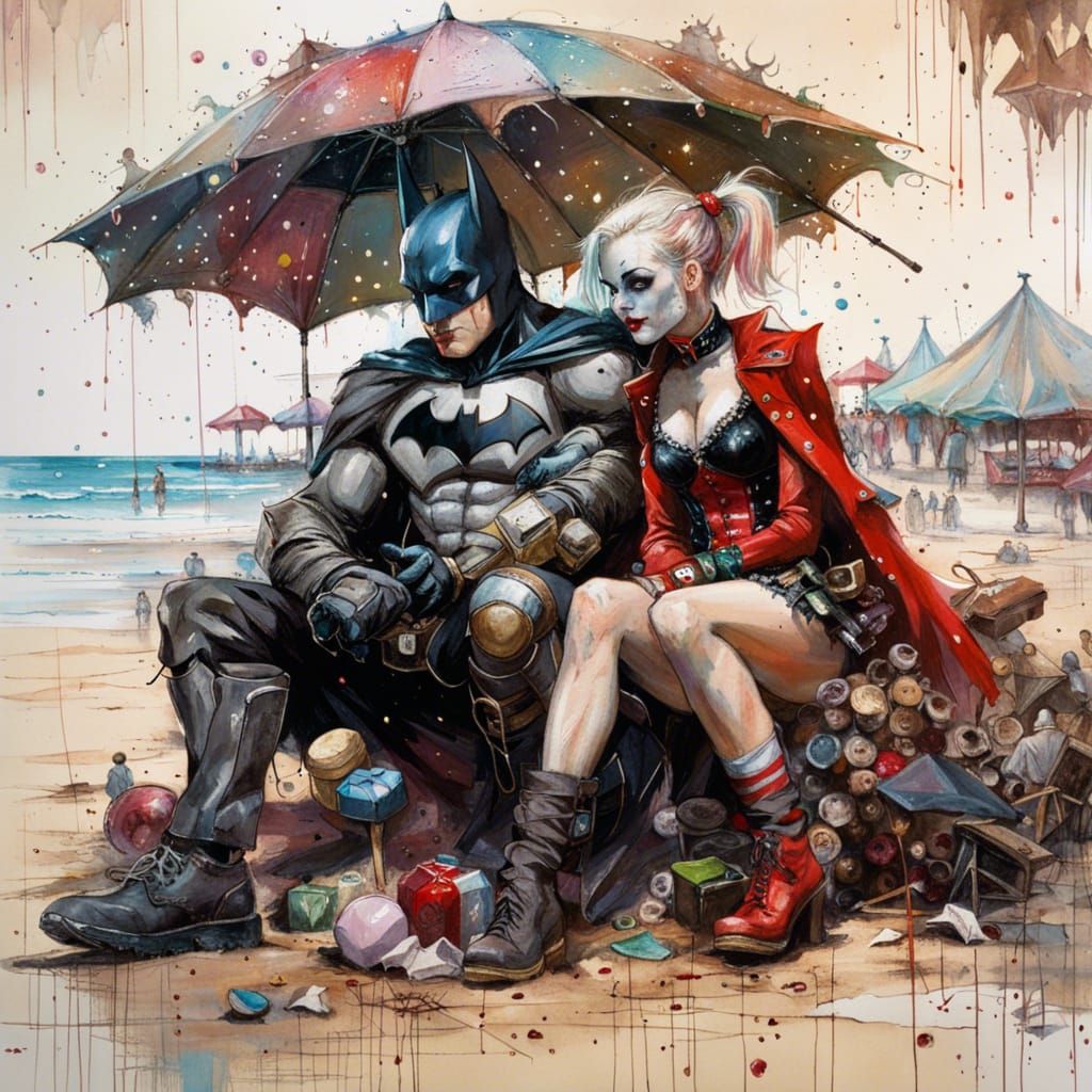Batman and Harley Quinn: Beach Holiday Masterpiece