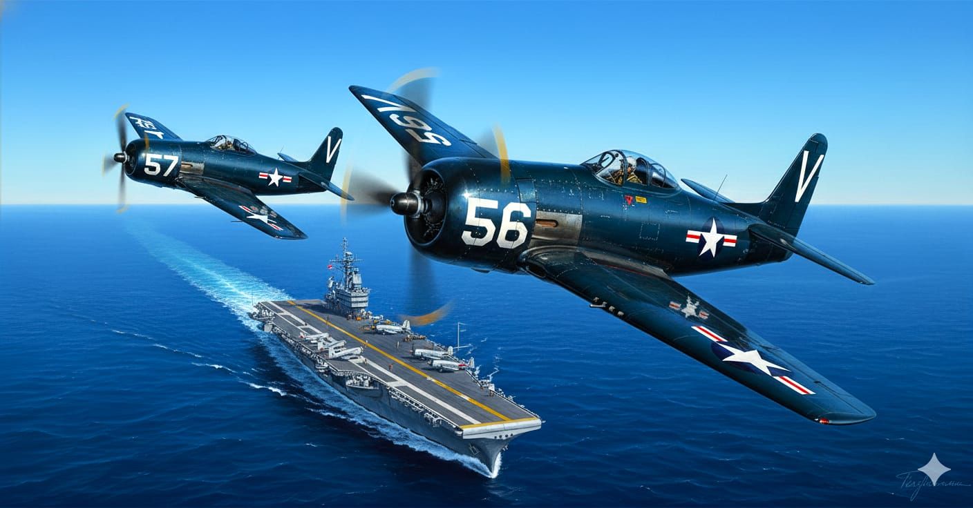 Grumman F8F-2 Bearcats CAP the Carrier, #1