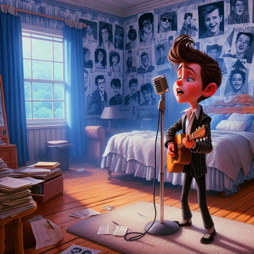 young fan of Elvis Presley