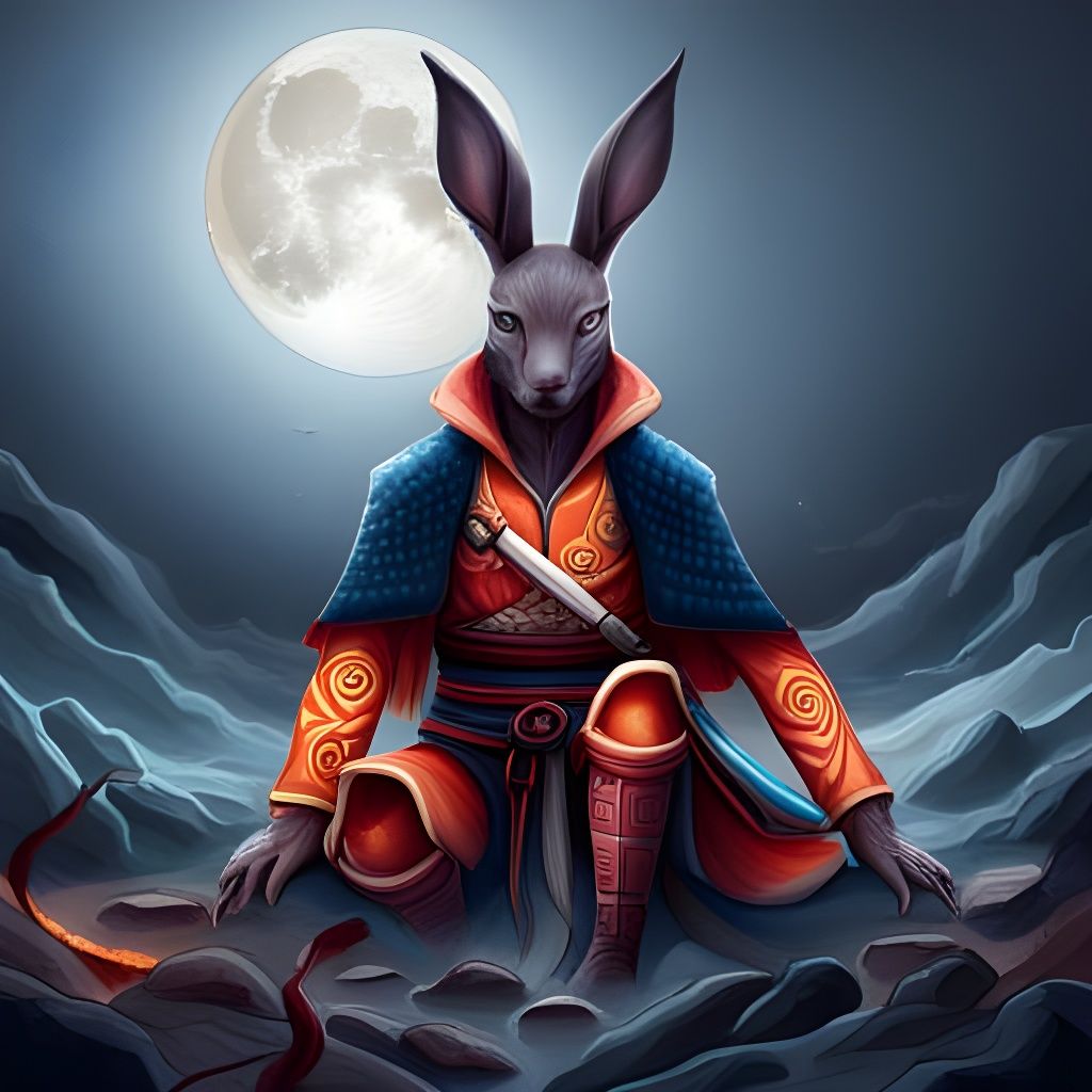Ronin Rabbit  by @viisipuu