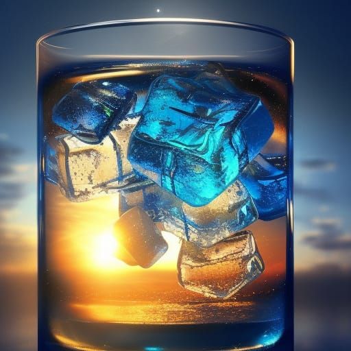 warm light in cold drink  by @Charlotti