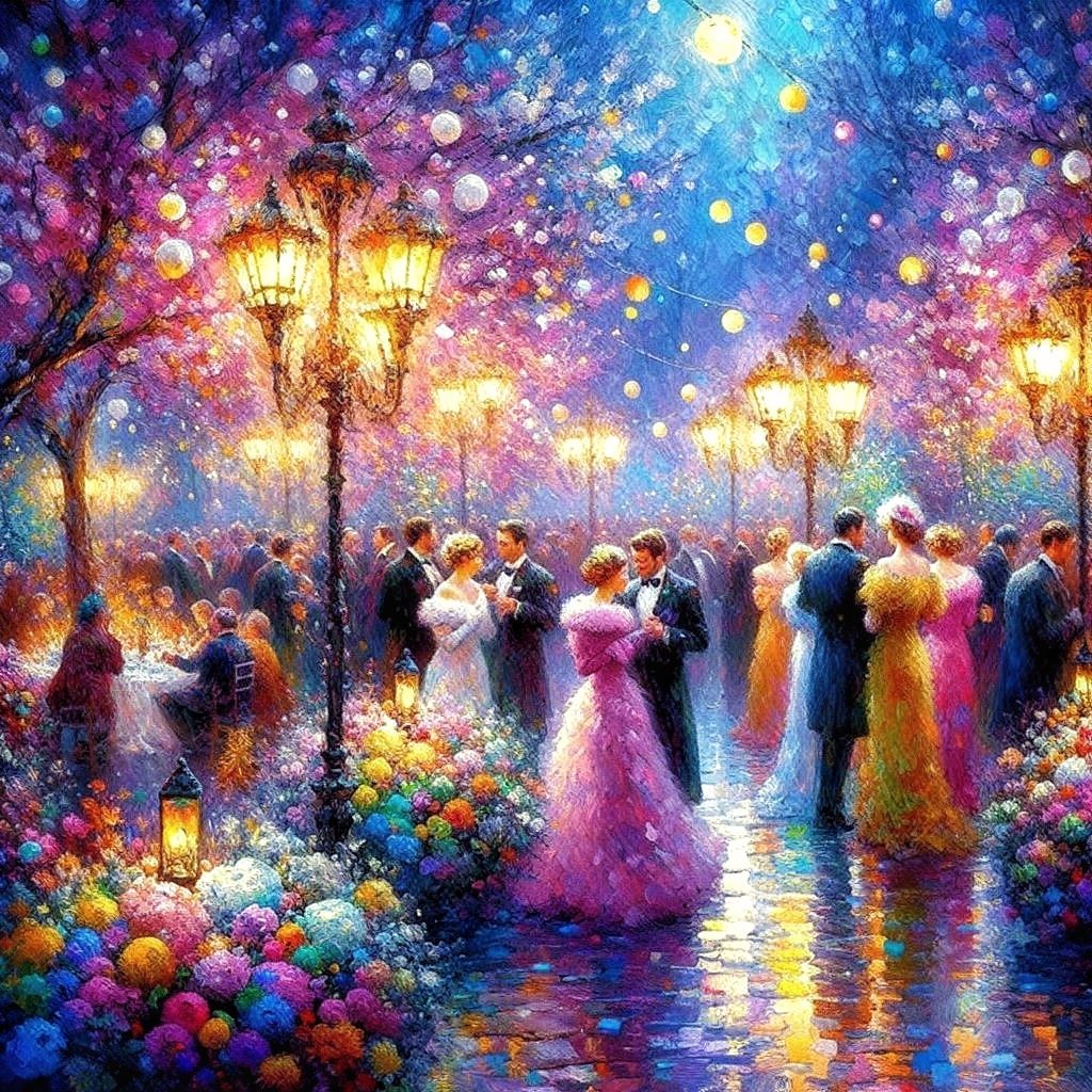 Colorful garden party