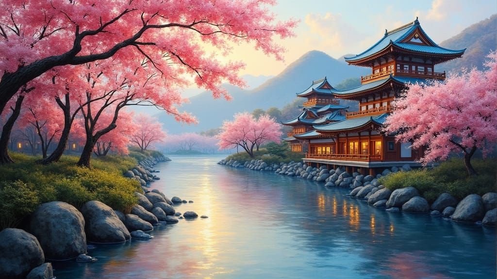 The Sakura Temple  by @doGooder