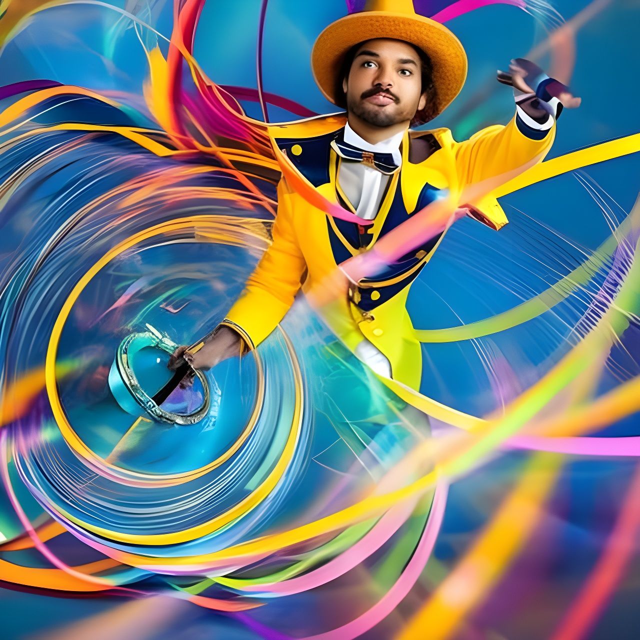 Hey, Mr. Tambourine man play a song for me AI Generated Artwork