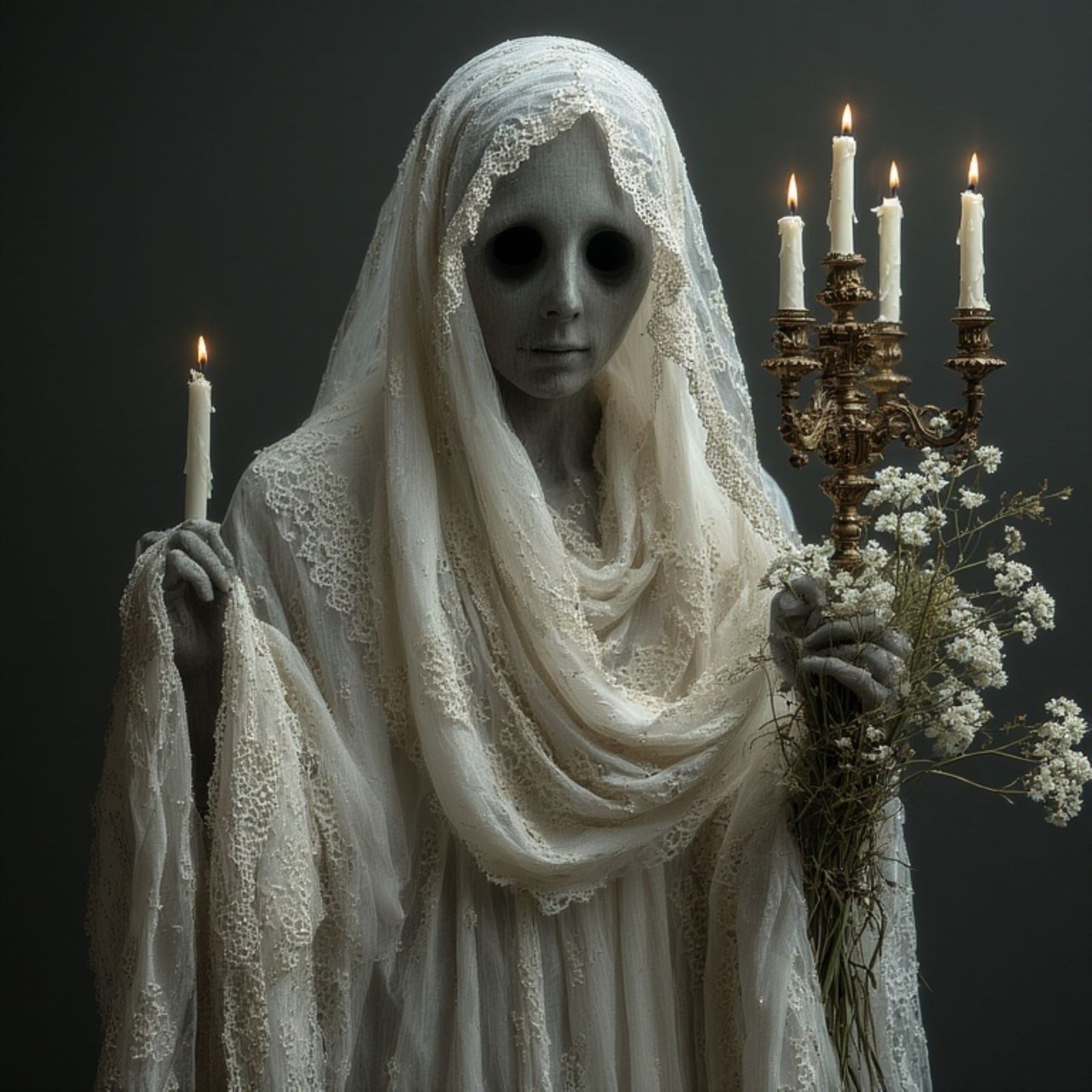 A mesmerizing, dark, and minimalist digital oil painting