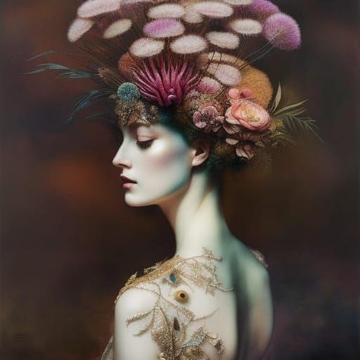 Ballerina's Floral Fusion: A Watercolor Double Exposure