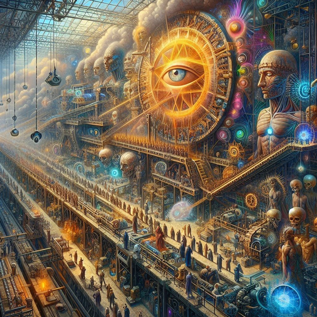 conceived and created in an unlimited factory assembly line ...