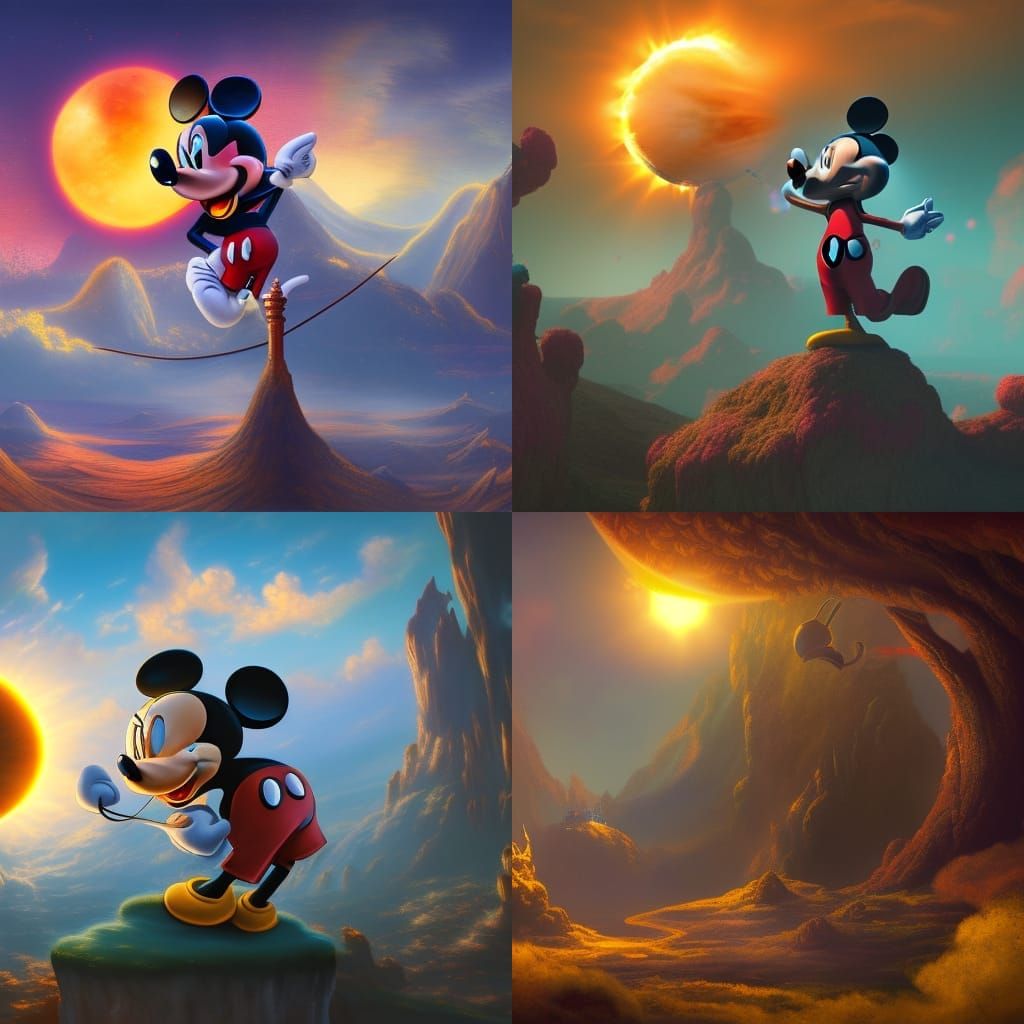 micky mouse on the sun