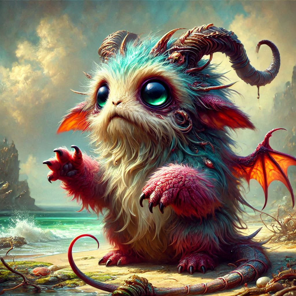 adorable fairy-tale fantasy creature portrait..