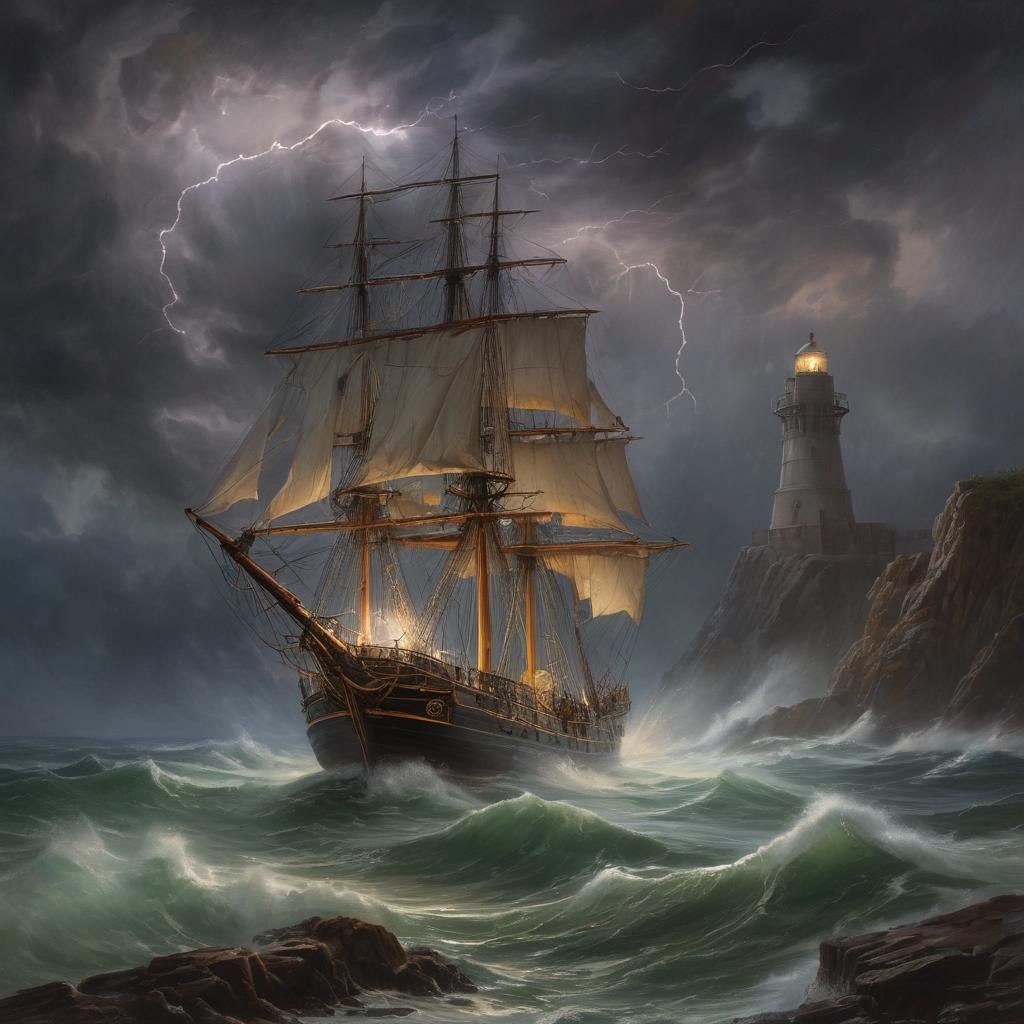 A ghostly tall ship  by @Benji Paw Prints