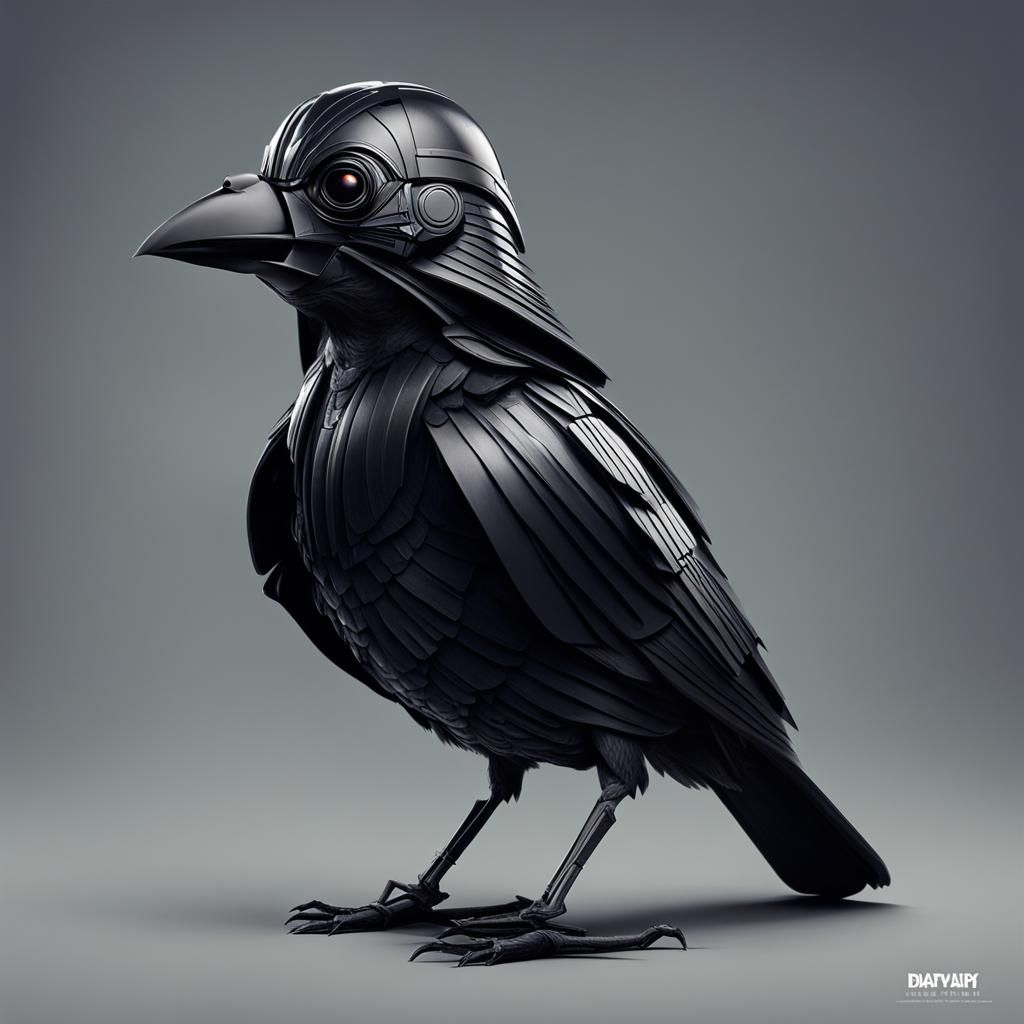 Darth Vader Bird: A Sci-Fi Avian Design - AI Art