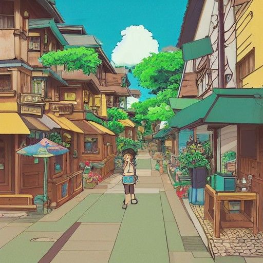 A town from Ghibli
