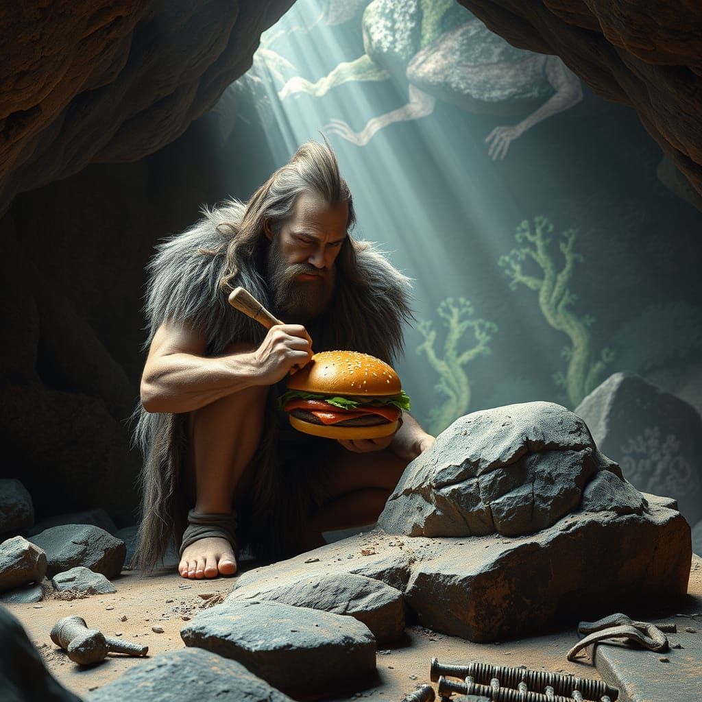 Before the wheel, man invented the burger