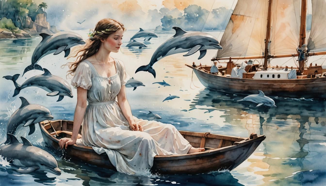 Sailing with dolphins