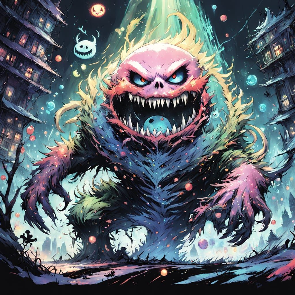 Whimsical Anime Creature in Pastel Hues