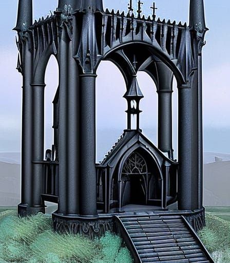 Gothic wedding chapel sinister by Greg Rutkowski by Hieronymous