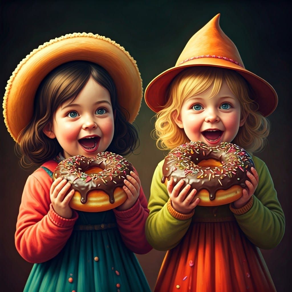 Fantasy Donut Feast in Vibrant Colors