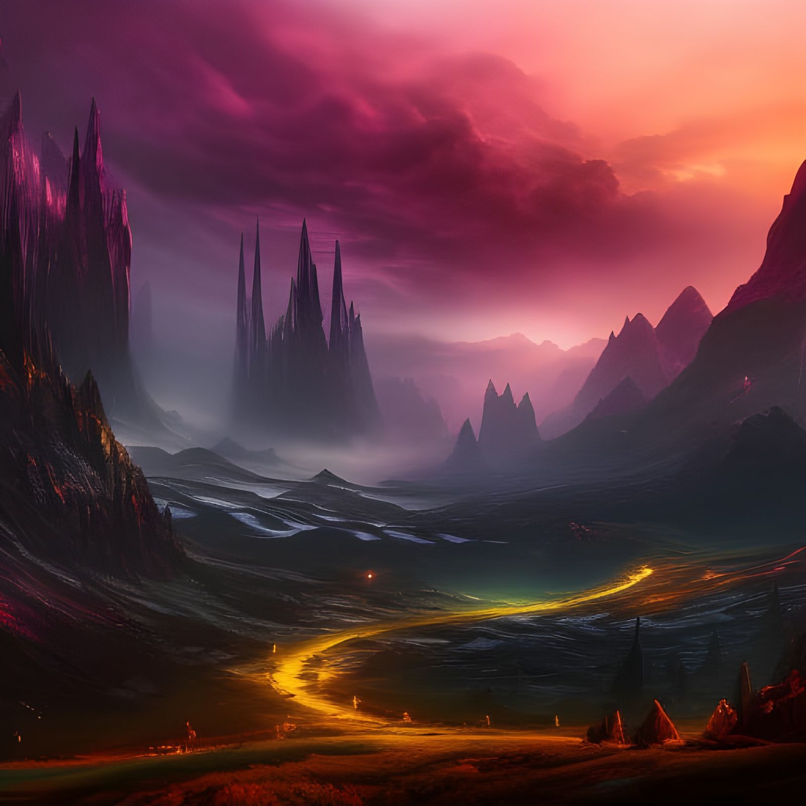 Darkwave Landscape - AI Generated Artwork - NightCafe Creator