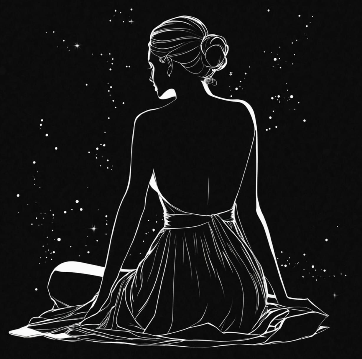 Starlit Silhouette: Simplicity in the Cosmos