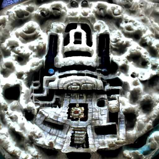Mayan temple in space