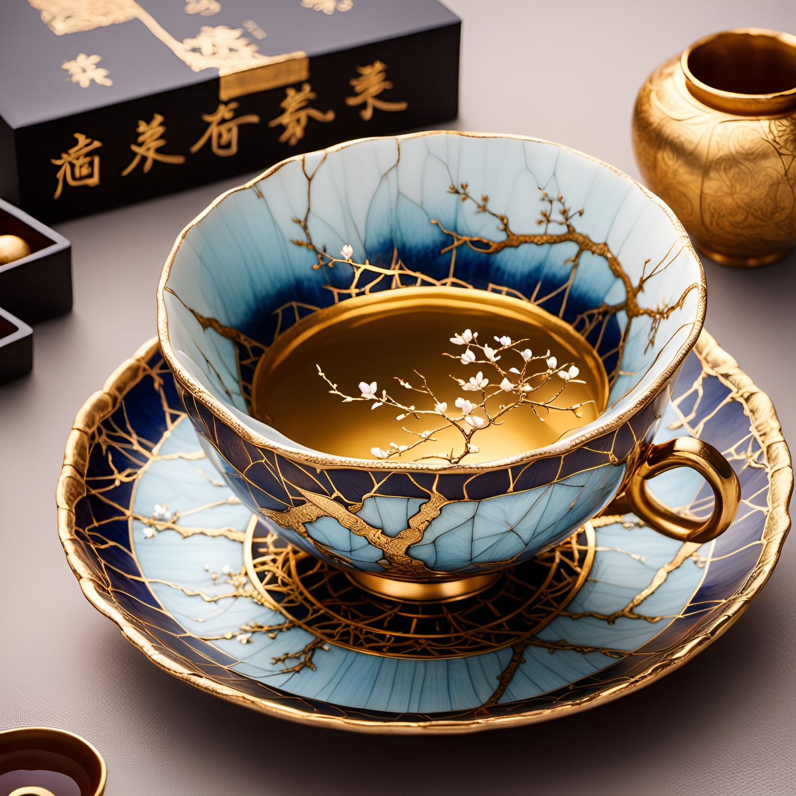 Japanese Kintsugi art  by @Koffee