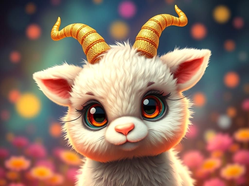 Kawaii Goat  by @DreamVoyager