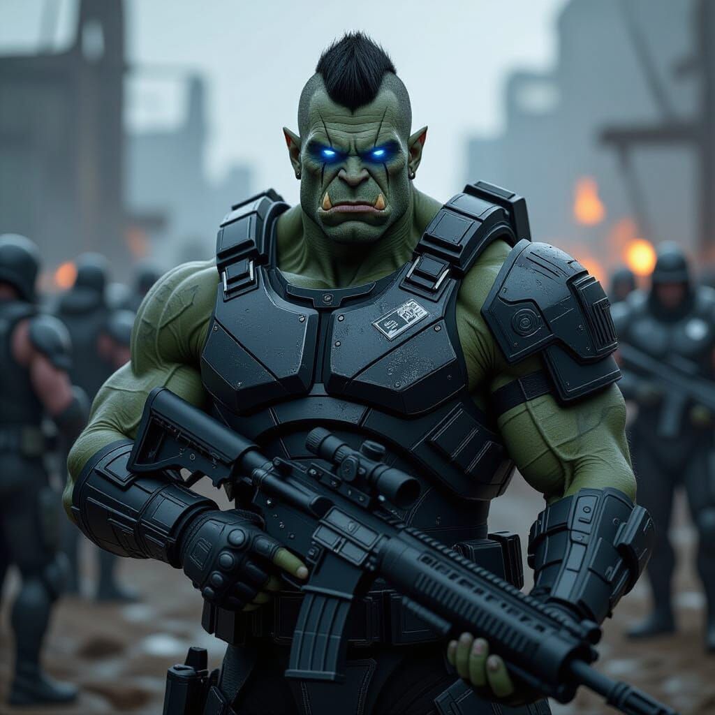 Male Orc. Korl Bonebasher. Team Timber Wolf.