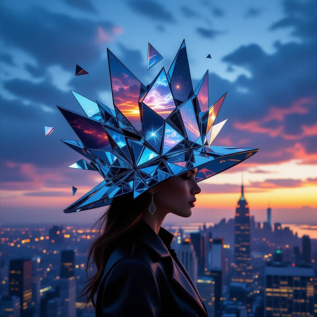 Unusual Hat in Mirror and Light  by @Twiggles