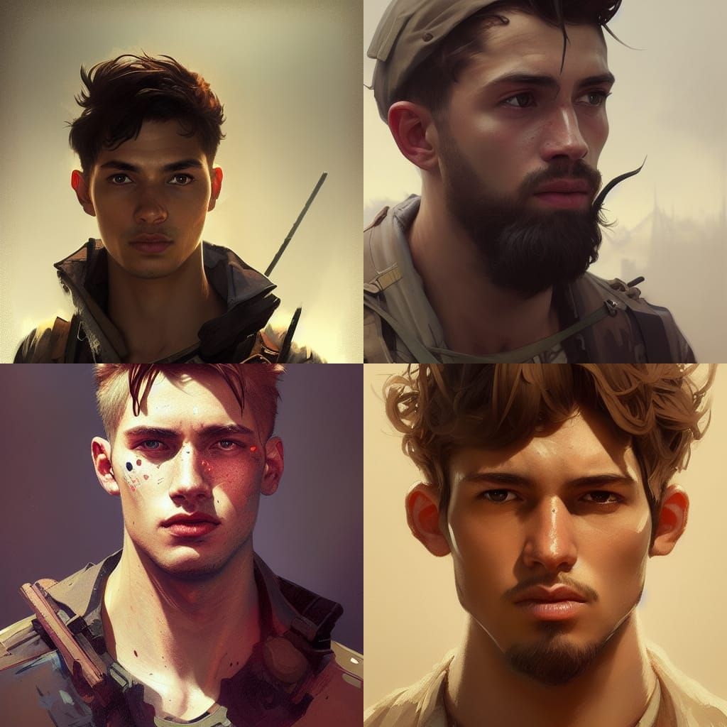Young man caught in a war