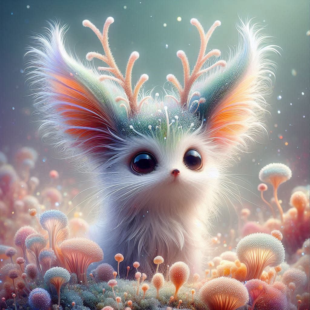 Micro antlered fox creature of Foxatopia
