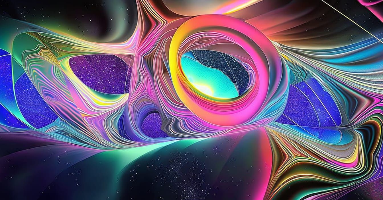An extrasensory painting of the eternal being, Galadrieel as...