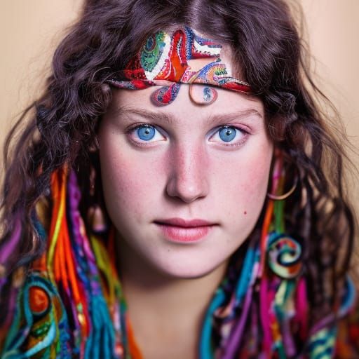 Paisley hippy girl
