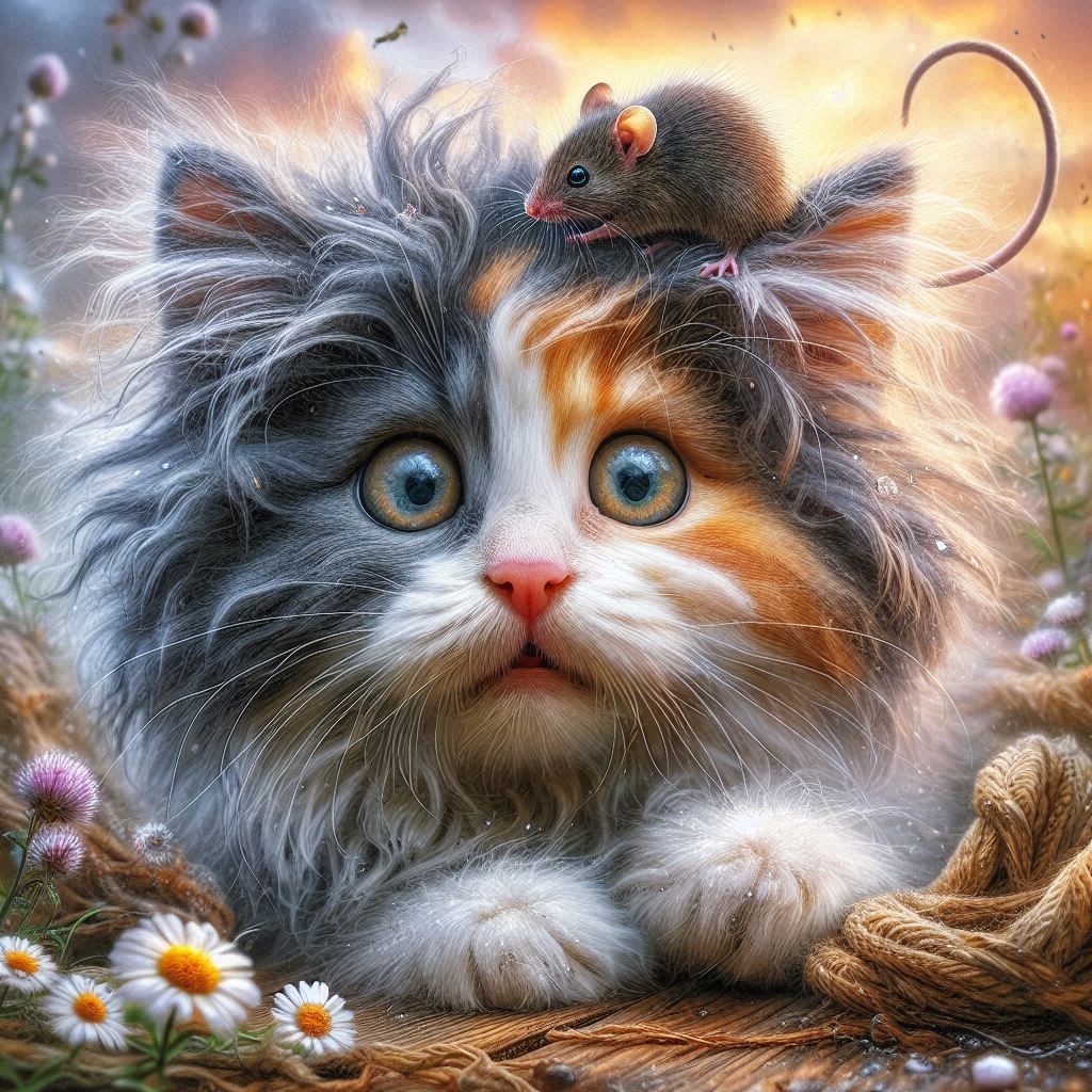 Ooooh Nooo...There's a mouse in my head 😵‍💫😸😸😁