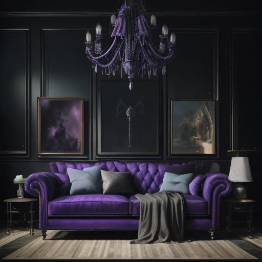 Cozy Gothic living room AI Generated Artwork NightCafe Creator