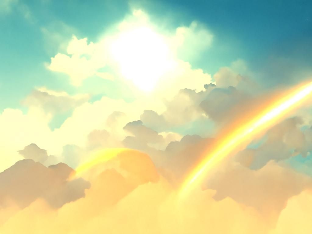 A rainbow across the open sky