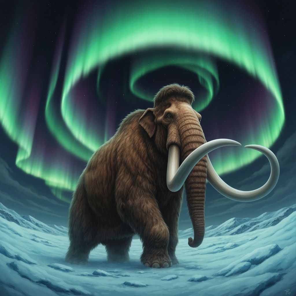 a mammoth rebirth , death conscience   by @symon
