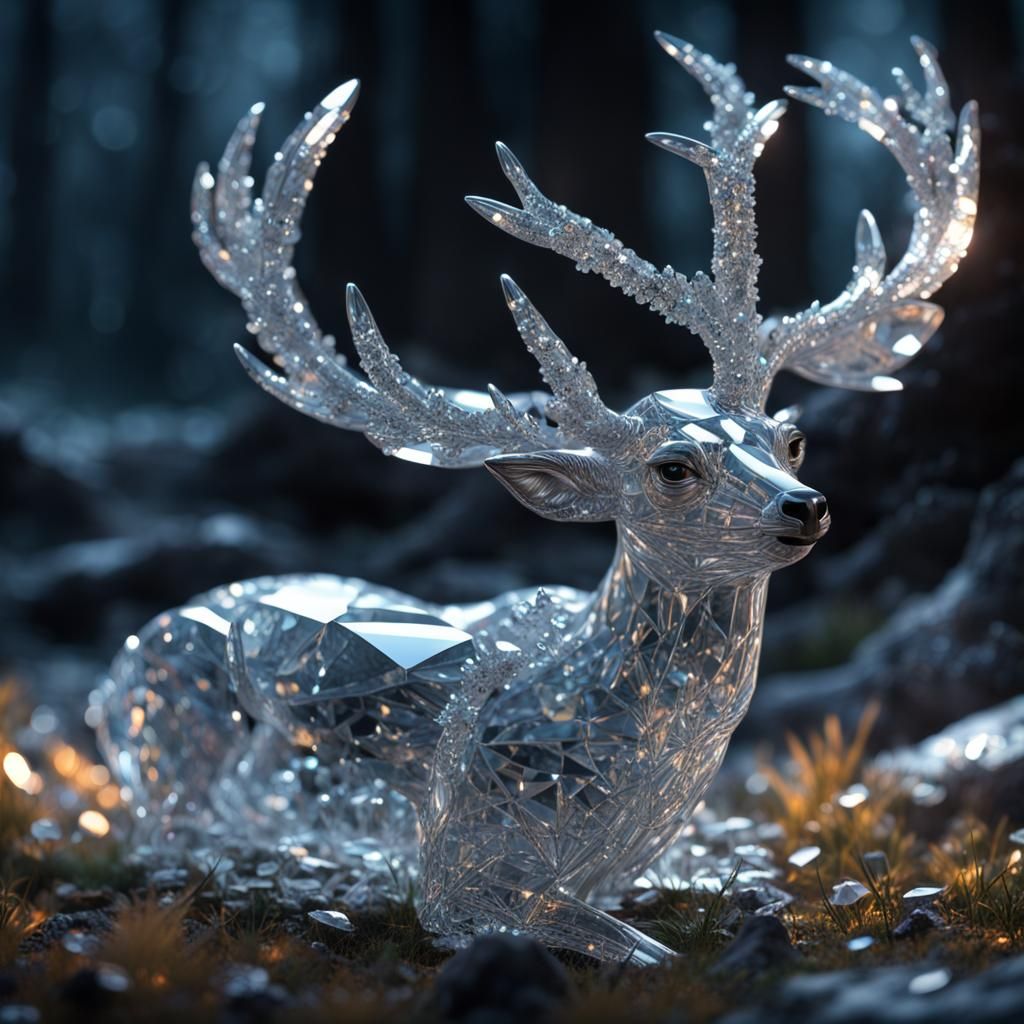 Crystal Deer AI Generated Artwork NightCafe Creator crystal-deer-ai-generated-artwork-nightcafe-creator