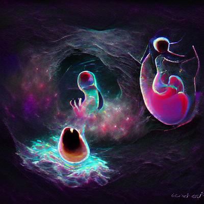 The birth of life in the void