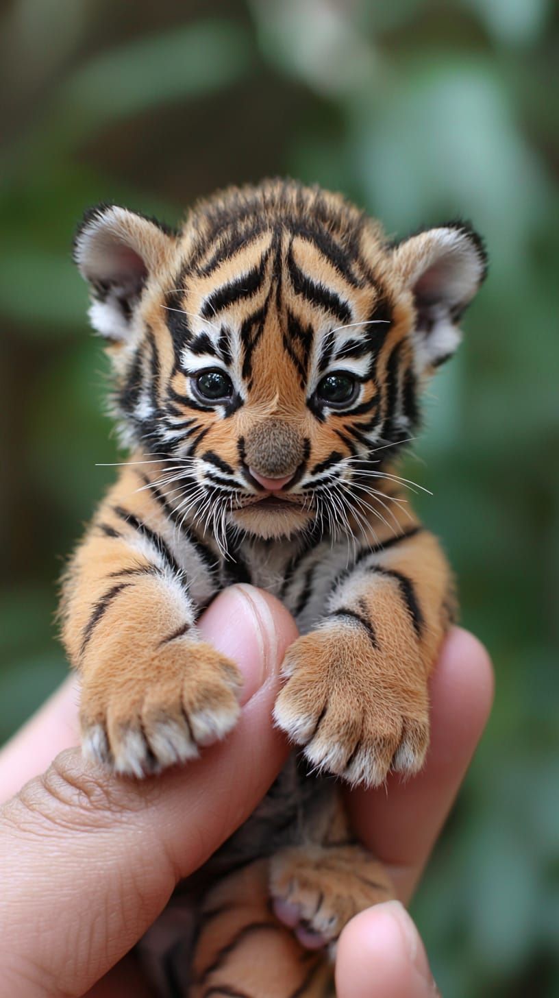 The Tiniest Baby Tiger in The World