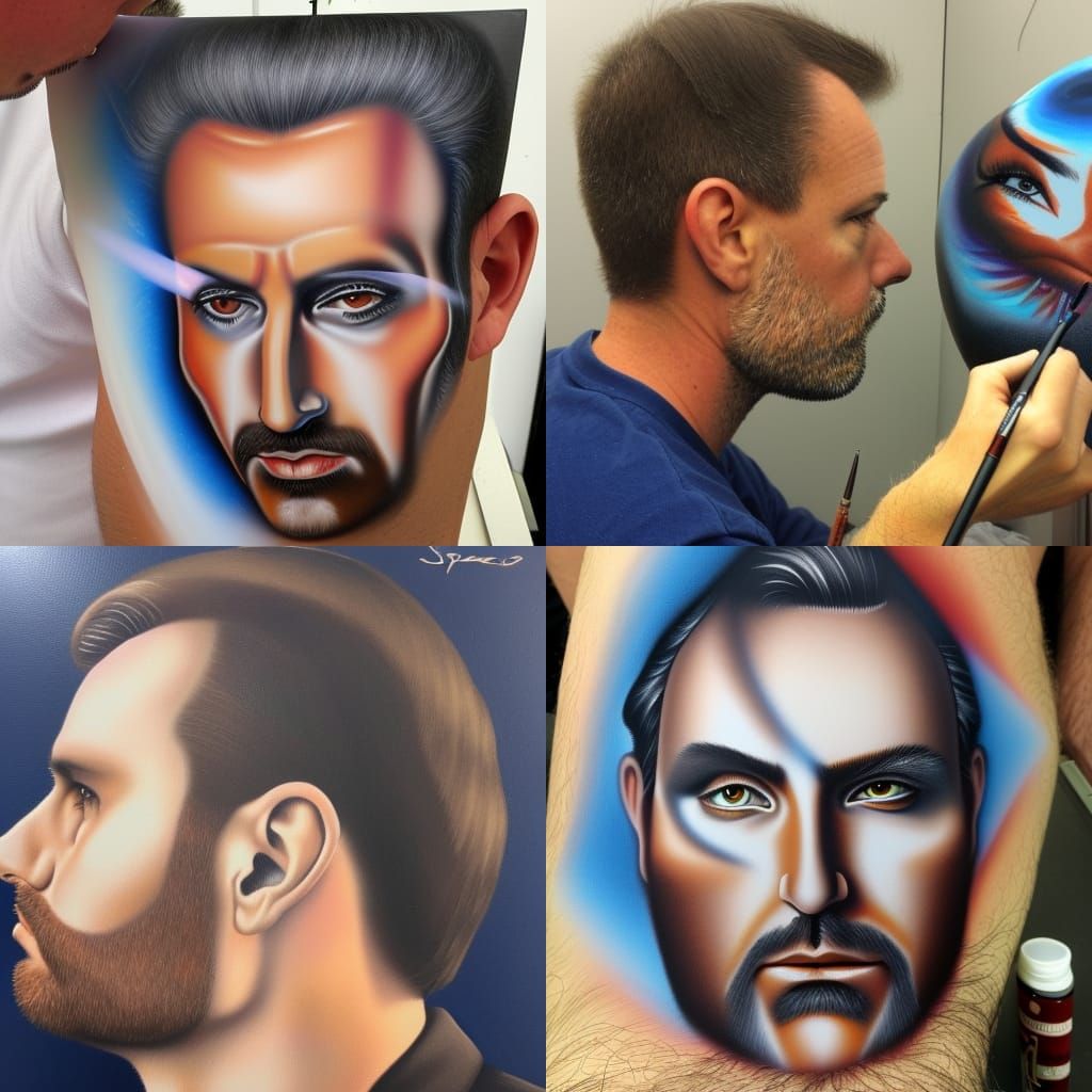 on watchful standby, airbrush style