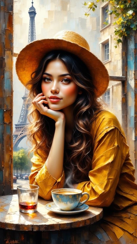 <lora:Empaste:1.0> <lora:EtherealVisionsFlux:1.0> <lora:Beautiful women:1.0> <lora:Akimora:1.0> "An oil painting of a young woman sitting in...